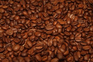 Fototapeta premium Palone ziarna kawy