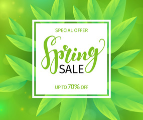 Spring sale banner.