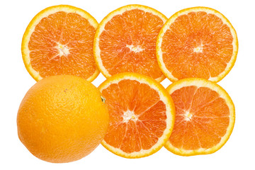 fresh orange slices background