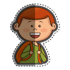 cute little boy character vector illustration design