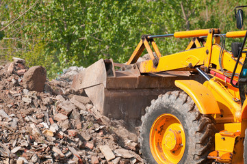 Clearing rubble