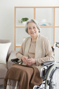 Portrait of Senior Woman on Wheelchair