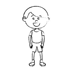 cute little boy character vector illustration design