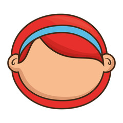 cute little girl character vector illustration design