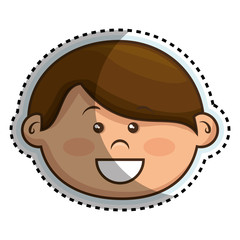 Obraz premium cute little boy character vector illustration design
