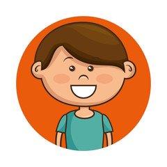 cute little boy character vector illustration design