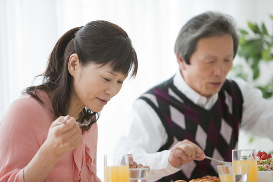 Mature Couple Having Lunch