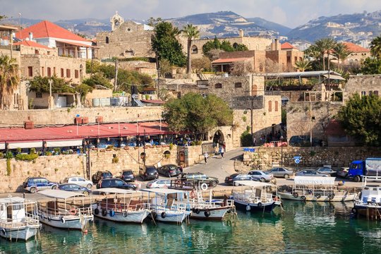 Small harbor in Byblos, Lebanon