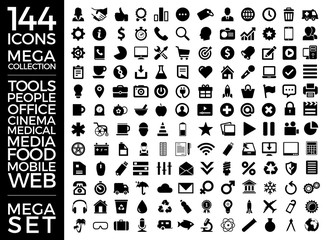 Fototapeta na wymiar Set Of Icons, Quality Universal Pack, Big Icon Collection Vector Design Eps 10