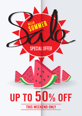 summer sale poster vector