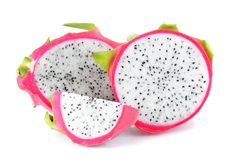 Dragon fruits isolated on white background.