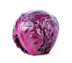 red cabbage isolated on white