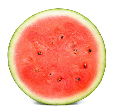 Half of watermelon isolated on white background