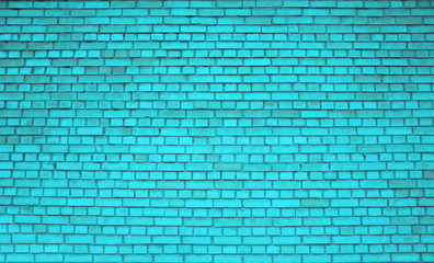 Obraz premium Turquoise brick wall background