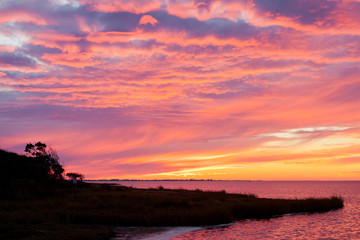 Pamlico Sound sunset Hatteras Island OBX NC US