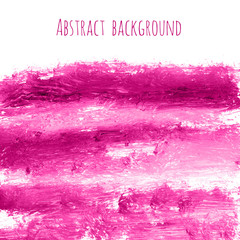 Pink, magenta, rose marble watercolor texture background, dry brush stains, strokes and spots isolated on white. Abstract artistic frame, place for text or logo. Acrylic hand painted gradient backdrop