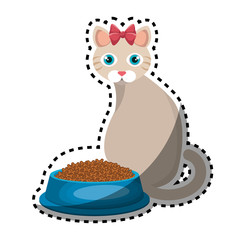 cute kitty mascot icon vector illustration design