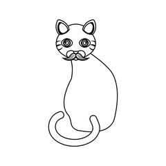 cute kitty mascot icon vector illustration design