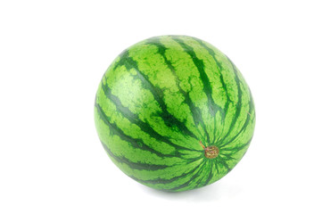single watermelon on white background