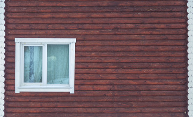 The window of the old wooden house