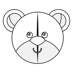 cute teddy plush doll icon vector illustration design