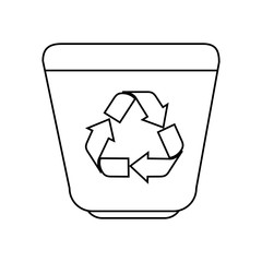 recycle bin isolated icon vector illustration design