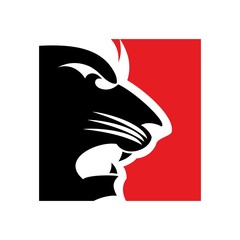 lion head logo vector.