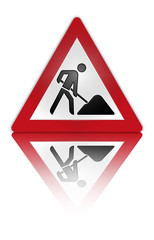 German Under Construction Traffic Sign