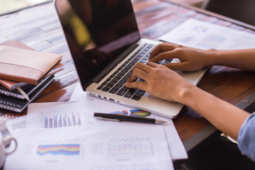 businessman hands with table