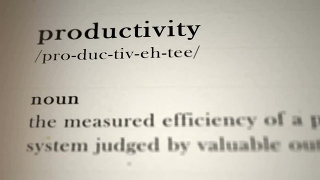 Productivity Definition