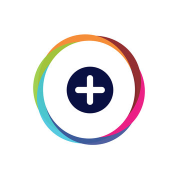 Abstract Multicolor App Button