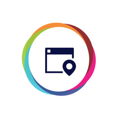Abstract Multicolor App Button