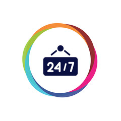 Abstract Multicolor App Button