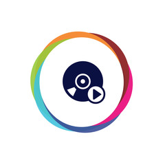 Abstract Multicolor App Button