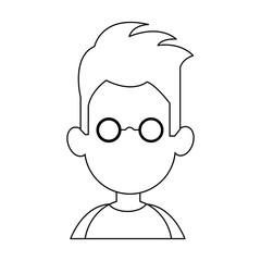 Obraz na płótnie Canvas faceless man with round lens glasses cartoon icon image vector illustration design 