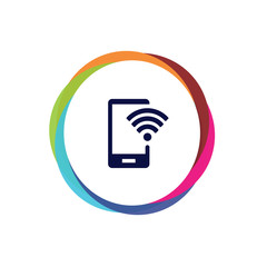 Abstract Multicolor App Button