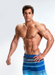 Fototapeta premium Young healthy bodybuilder
