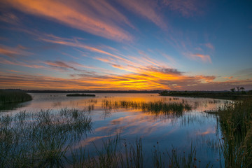 Sunet from Fitz roy lake in Southern highlands NSW.