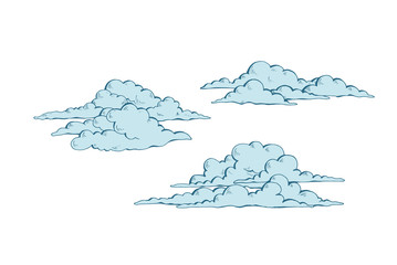 Set of cumulus clouds - 140587682