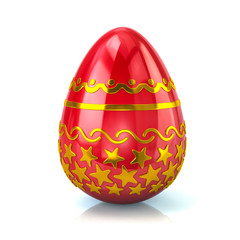 3d illustration of easter egg isolated on white background