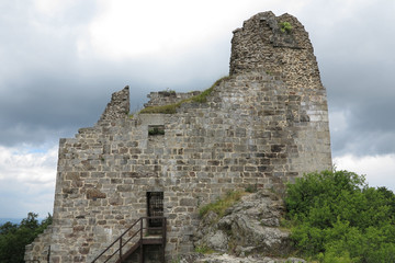 Fototapeta na wymiar Ruins of Primda castle, Czech republic