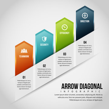 Arrow Diagonal Infographic