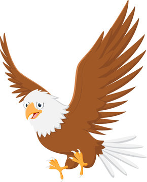 Cute eagle cartoon