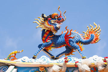 Colorful Chinese dragon-headed unicorn,horse, colorful horse, kilen, kylin, kirin, Chinese new year - 140588493