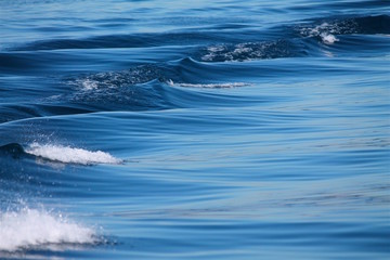 White caps at sea