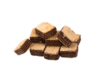 wafer chocolate isolate on white background