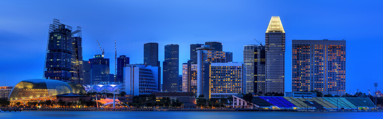 Naklejka premium Singapore Skyline and view of Marina Bay