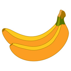 Ripe bananas on a stick