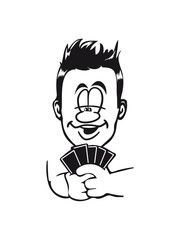 Head hands playing poker