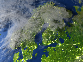 Scandinavian Peninsula on planet Earth